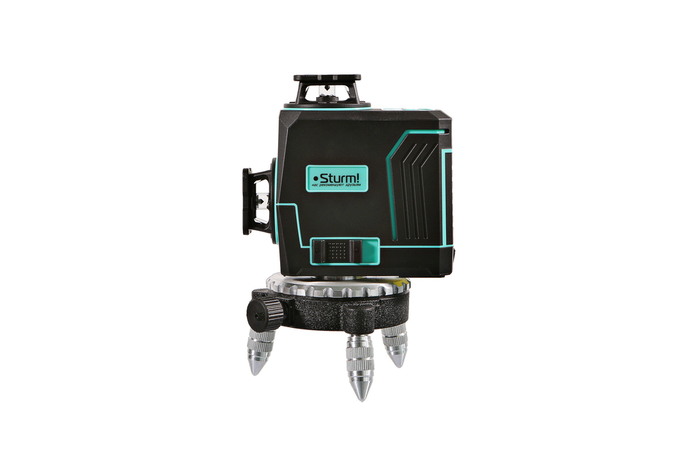 Уровень лазерный 12 зелёных лучей,поворотн.платф,2 аккум.,пульт д/у, Sturm!