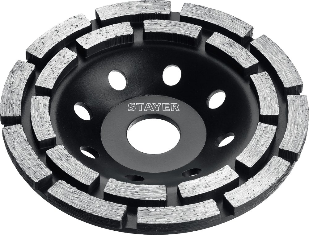 STAYER Double d 125 мм, Двухрядная алмазная чашка (33381-125)