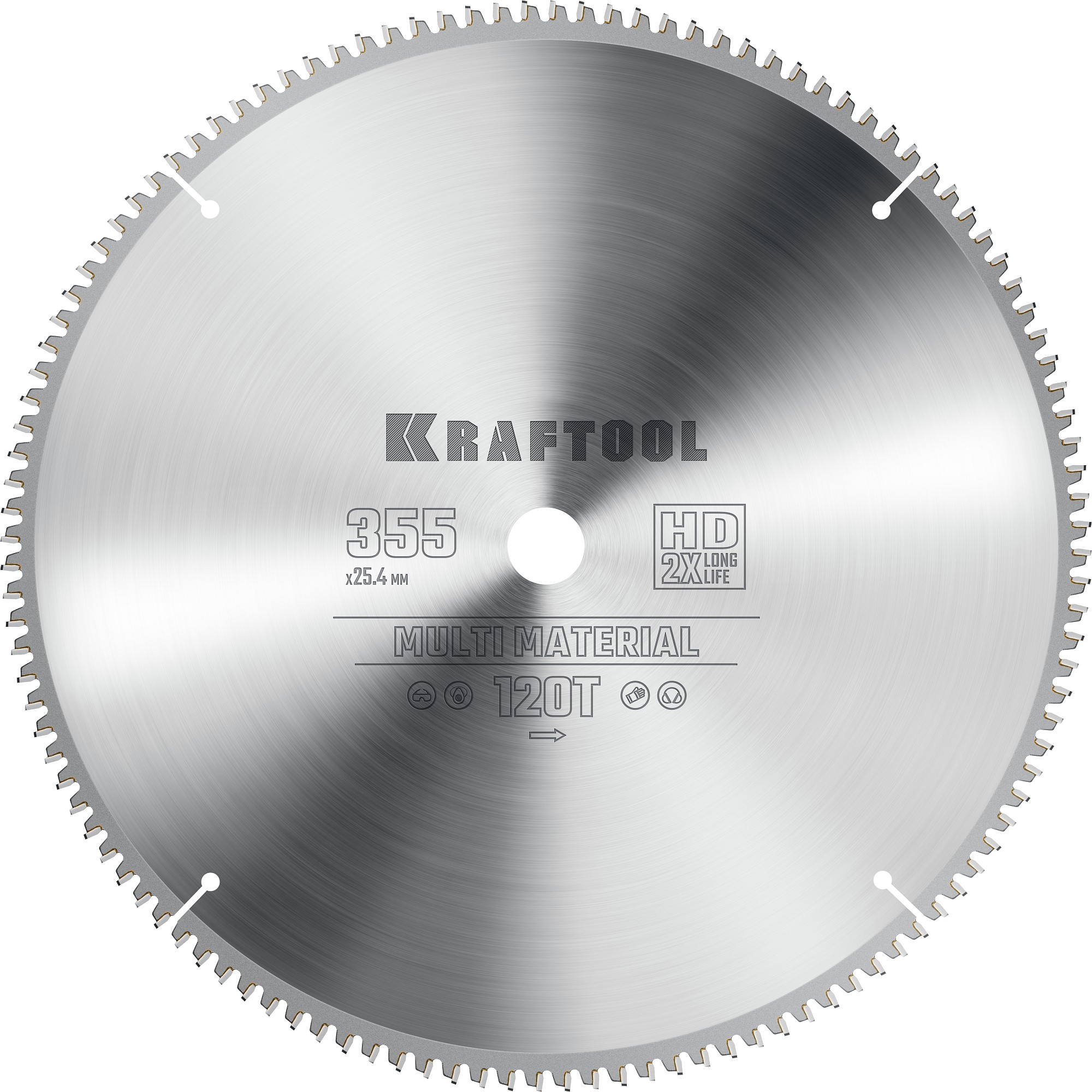 KRAFTOOL Multi Material 355х25.4мм 120Т, диск пильный