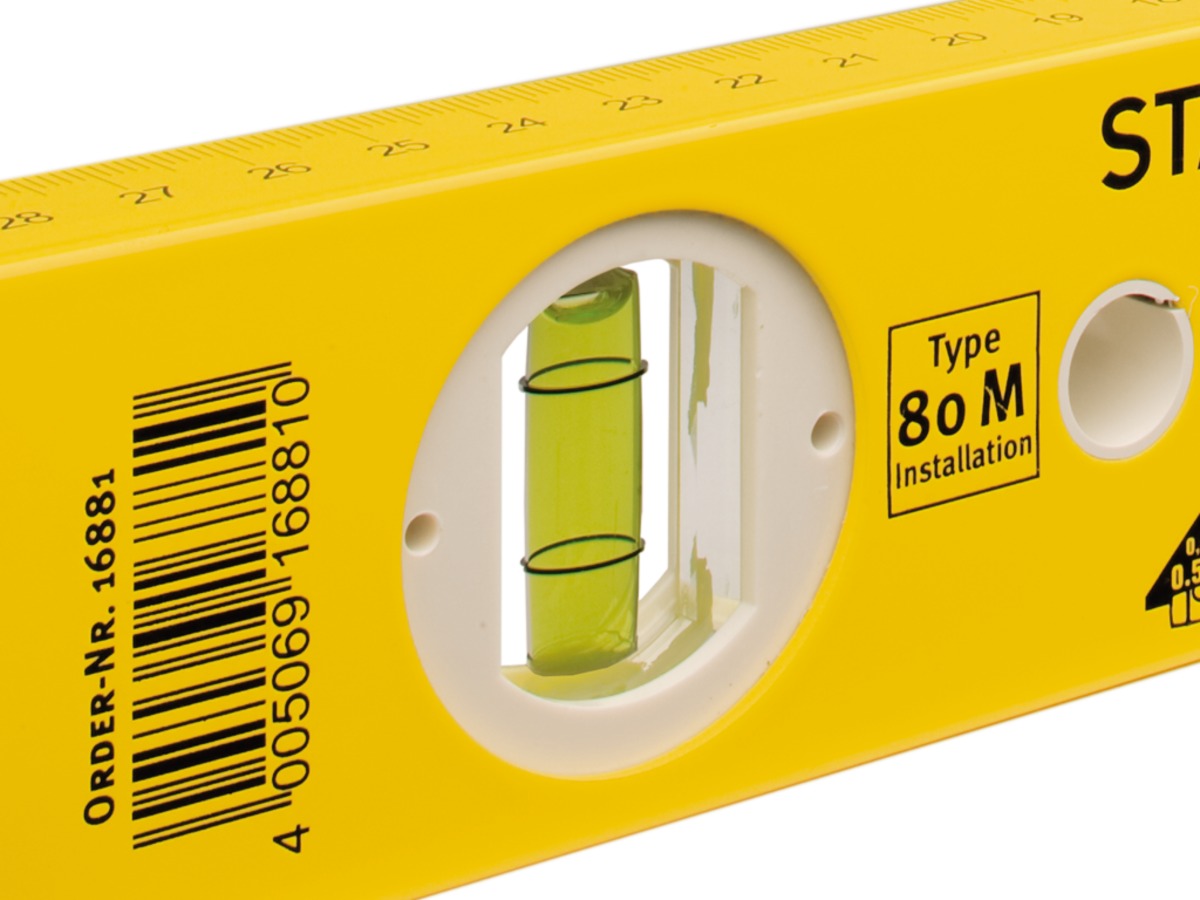 Уровень Stabila тип 80M, 100см (1верт.,1гориз.,точн. 0,5мм/м) для сантехника