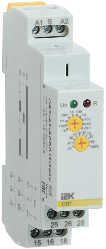 Реле задержки включения ORT 2 контакта 12-240В AC/DC IEK