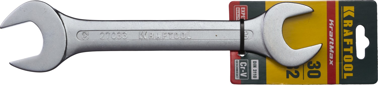 KRAFTOOL 30 х 32 мм, рожковый гаечный ключ (27033-30-32)