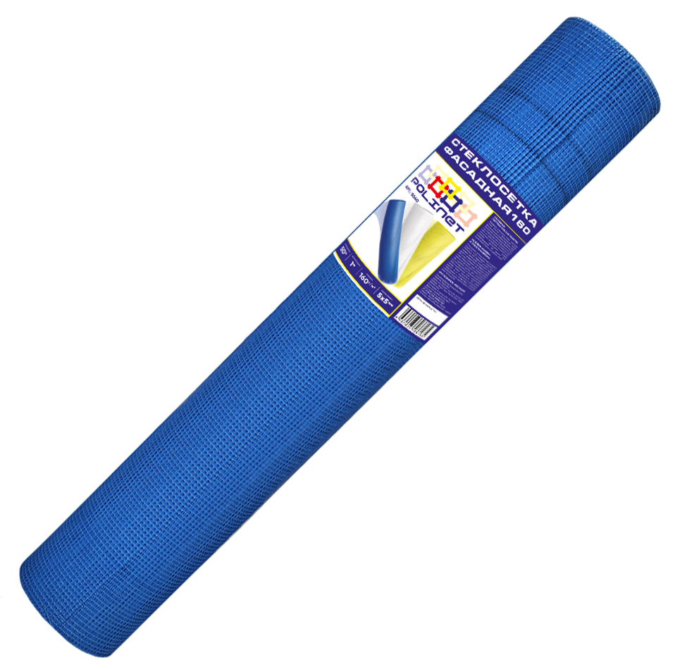Фасадная сетка POLINET (40 м) 5х5мм 160 г/м2