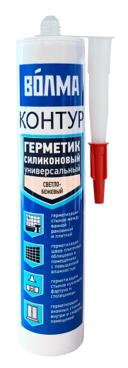 Силиконовый герметик «ВОЛМА-Контур» 290 мл, светло-бежевый